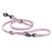 Pastel purple adjustable dog leash with two metal clips and three O-rings, made from waterproof Biothane