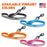 Reflective leashes for dogs with black metal clip, made from waterproof Biothane, 4 color options