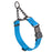 Cerulean Blue adjustable martingale collar with black Herm Sprenger buckle and black stainless steel chain, 3/4 inch wide, made from Biothane