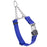 Blueberry Biothane martingale collar with silver Herm Sprenger buckle and silver chain, 3/4 inch wide