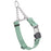 Sage Green Biothane martingale collar with silver Herm Sprenger buckle and silver chain, 3/4 inch wide