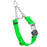 Tropical Green Biothane martingale collar with silver Herm Sprenger buckle and silver chain, 3/4 inch wide