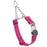 Magenta Pink Biothane martingale collar with silver Herm Sprenger buckle and silver chain, 3/4 inch wide