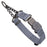Battleship Gray Biothane martingale dog collar with black Herm Sprenger buckle and black chain, 1 inch wide, adjustable