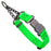 Tropical Green Biothane martingale dog collar with black Herm Sprenger buckle and black chain, 1 inch wide, adjustable