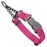 Magenta Pink Biothane martingale dog collar with black Herm Sprenger buckle and black chain, 1 inch wide, adjustable