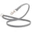 Battleship Gray Biothane dog leash with nickel-plated scissor snap and O-ring, 5/8 inch wide