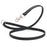 Black Biothane dog leash with nickel-plated scissor snap and O-ring, 5/8 inch wide