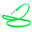 Tropical Green Biothane dog leash with nickel-plated scissor snap and O-ring, 5/8 inch wide