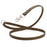 Dark chocolate Brown Biothane dog leash with nickel-plated scissor snap and O-ring, 5/8 inch wide