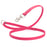 Passionfruit Pink Biothane dog leash with nickel-plated scissor snap and O-ring, 5/8 inch wide