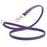 Violet Purple Biothane dog leash with nickel-plated scissor snap and O-ring, 5/8 inch wide