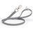 Battleship Gray dog leash with silver trigger snap and O-ring, made from waterproof Biothane, 3/4 inch wide