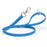 Cerulean Blue dog leash with silver trigger snap and O-ring, made from waterproof Biothane, 3/4 inch wide