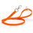 Hunter Orange dog leash with silver trigger snap and O-ring, made from waterproof Biothane, 3/4 inch wide