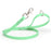 Seafoam Green dog leash with silver trigger snap and O-ring, made from waterproof Biothane, 3/4 inch wide
