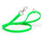 Tropical Green dog leash with silver trigger snap and O-ring, made from waterproof Biothane, 3/4 inch wide