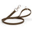 Dark Chocolate Brown dog leash with silver trigger snap and O-ring, made from waterproof Biothane, 3/4 inch wide