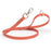 Coral dog leash with silver trigger snap and O-ring, made from waterproof Biothane, 3/4 inch wide