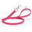 Passionfruit Pink dog leash with silver trigger snap and O-ring, made from waterproof Biothane, 3/4 inch wide