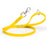 Lemon Yellow dog leash with silver trigger snap and O-ring, made from waterproof Biothane, 3/4 inch wide