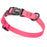 Hot Pink waterproof dog collar with plastic quick release buckle and metal D-ring, made from pebble textured Biothane, 3/4 inch wide