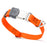 Hunter Orange waterproof dog collar with Herm Sprenger stainless steel buckle, made from pebble embossed Biothane, 3/4 inch wide