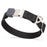 Black Biothane dog collar with pebble embossed coating and stainless steel Herm Sprenger buckle, 1 inch wide, adjustable