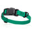 Teal dog collar with magnetic buckle, made from Pebble Grip Biothane, width 3/4 inch