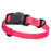 Hot Pink dog collar with magnetic buckle, made from Pebble Grip Biothane, width 3/4 inch