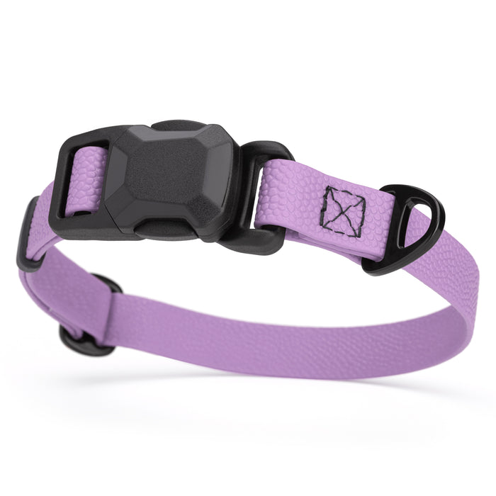 Amethyst Purple dog collar with magnetic buckle, made from Pebble Grip Biothane, width 3/4 inch