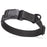 Black Biothane dog collar with textured coating, magnetic buckle and metal D-ring, 1 inch wide