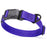 Blueberry Biothane dog collar with textured coating, magnetic buckle and metal D-ring, 1 inch wide