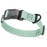 Sage Green Biothane dog collar with textured coating, magnetic buckle and metal D-ring, 1 inch wide
