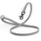 Battleship Gray Biothane dog leash with black scissor snap and O-ring, 5/8 inch wide