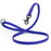 Blueberry Biothane dog leash with black scissor snap and O-ring, 5/8 inch wide