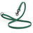 Hunter Green Biothane dog leash with black scissor snap and O-ring, 5/8 inch wide
