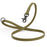 Olive drab green Biothane dog leash with black scissor snap and O-ring, 5/8 inch wide