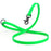 Tropical Green Biothane dog leash with black scissor snap and O-ring, 5/8 inch wide