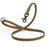 Coyote Brown Biothane dog leash with black scissor snap and O-ring, 5/8 inch wide