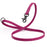 Magenta Pink Biothane dog leash with black scissor snap and O-ring, 5/8 inch wide