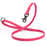 Passionfruit Pink Biothane dog leash with black scissor snap and O-ring, 5/8 inch wide