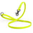 Safety Yellow Biothane dog leash with black scissor snap and O-ring, 5/8 inch wide