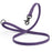 Violet Purple Biothane dog leash with black scissor snap and O-ring, 5/8 inch wide
