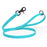 Sky Blue dog leash with black clasp and O-ring, made from waterproof Biothane, 3/4 inch wide