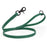 Hunter Green dog leash with black clasp and O-ring, made from waterproof Biothane, 3/4 inch wide