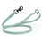Sage Green dog leash with black clasp and O-ring, made from waterproof Biothane, 3/4 inch wide