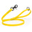 Lemon Yellow dog leash with black clasp and O-ring, made from waterproof Biothane, 3/4 inch wide