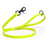 Safety Yellow dog leash with black clasp and O-ring, made from waterproof Biothane, 3/4 inch wide