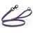 Violet Purple dog leash with black clasp and O-ring, made from waterproof Biothane, 3/4 inch wide
